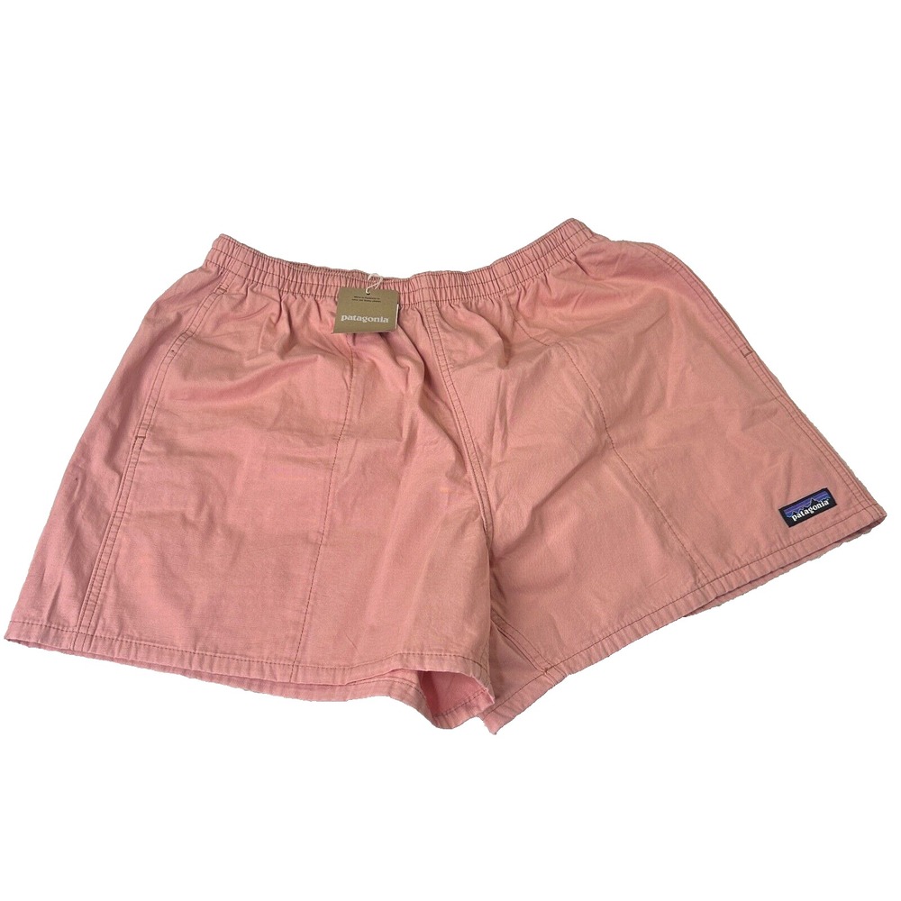 Patagonia Women's Funhoggers Shorts 4" Size Large Sunfade Pink Walking Hiking
